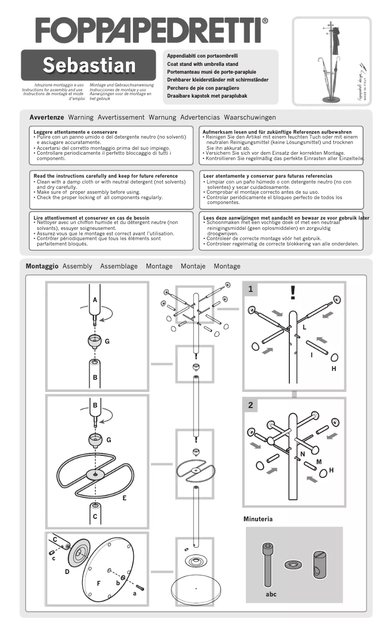 Imagen de la primera página del manual del dispositivo Sebastian