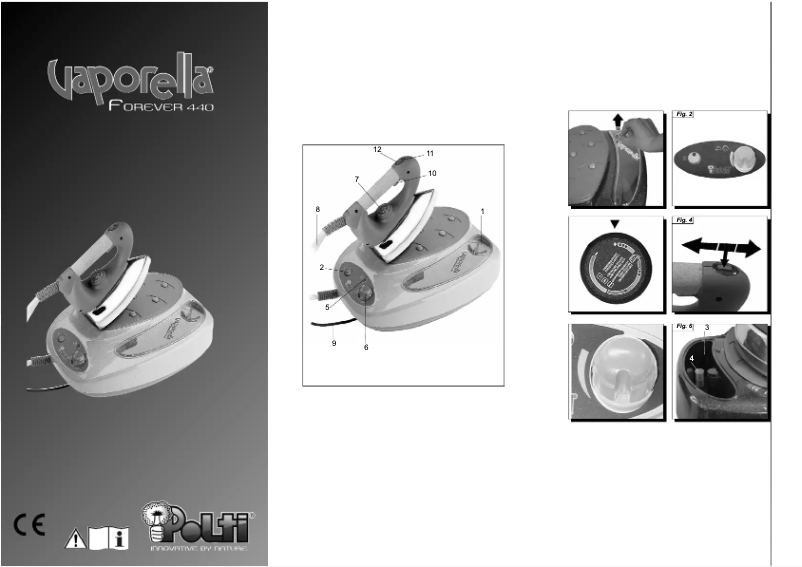 Imagen de la primera página del manual del dispositivo Vaporella Forever 440