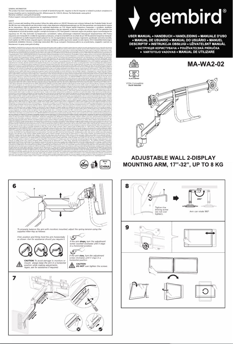 Imagen de la primera página del manual del dispositivo MA-WA2-02