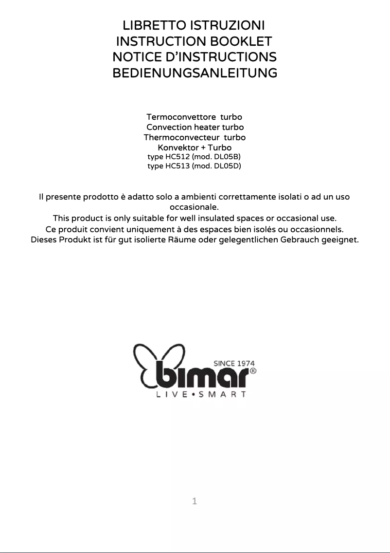 Página 1 del manual Manual de usuario Bimar HC512