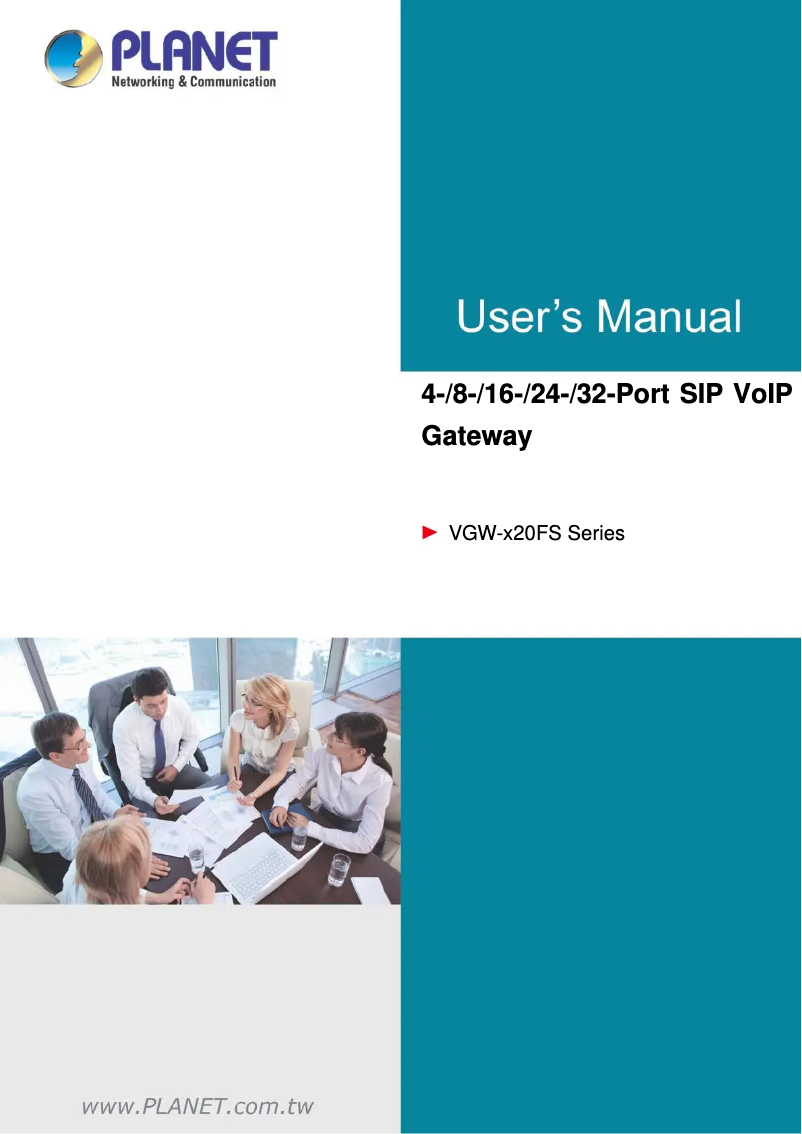 Página 1 del manual Manual de usuario Planet VGW-820FS