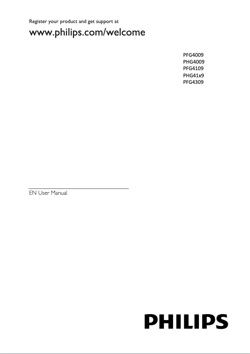 Imagen de la primera página del manual del dispositivo 40PFG4309