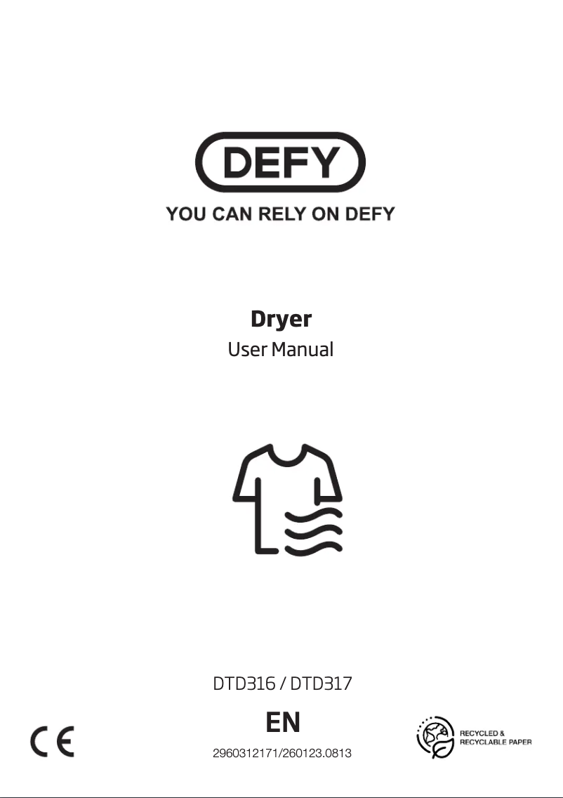 Página 1 del manual Manual de usuario Defy DTD316