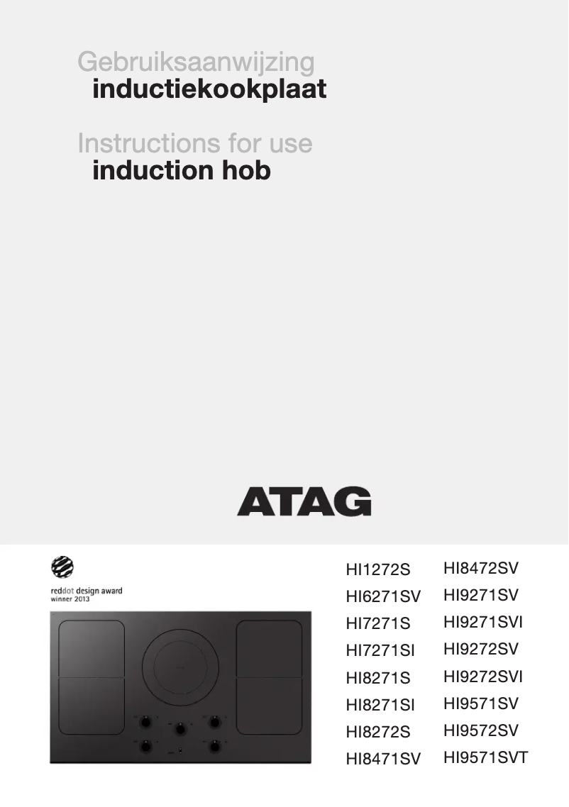 Página 1 del manual Manual de instrucciones Atag HI8471SV
