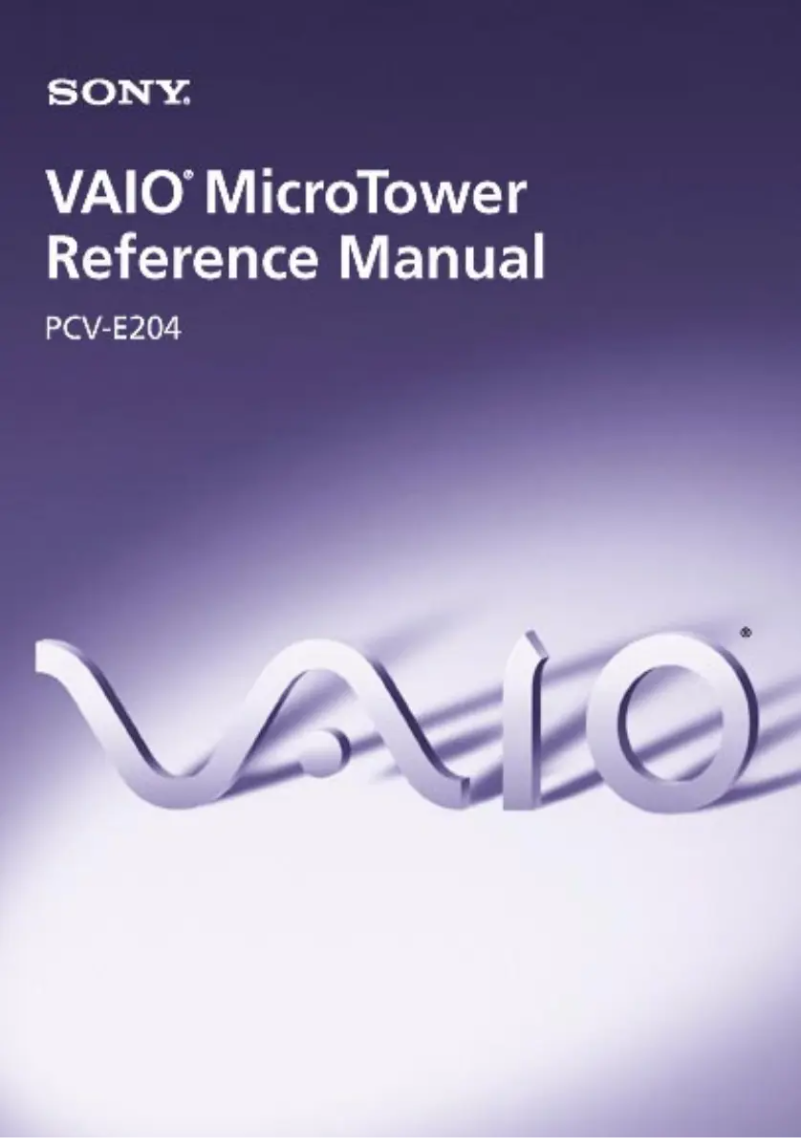 Imagen de la primera página del manual del dispositivo Vaio PCV-E204