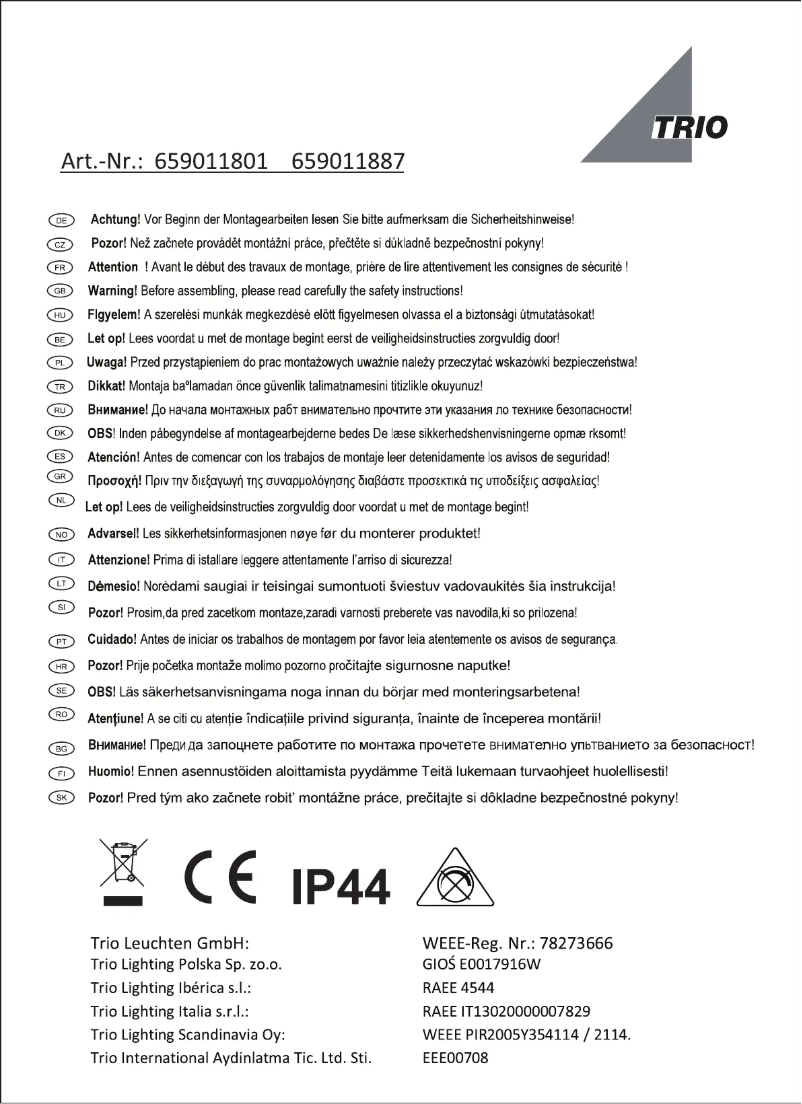 Imagen de la primera página del manual del dispositivo Clarimo 659011887