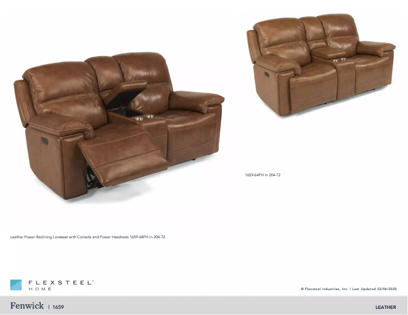 Página 1 del manual Manual de usuario Flexsteel Fenwick 1659-64PH