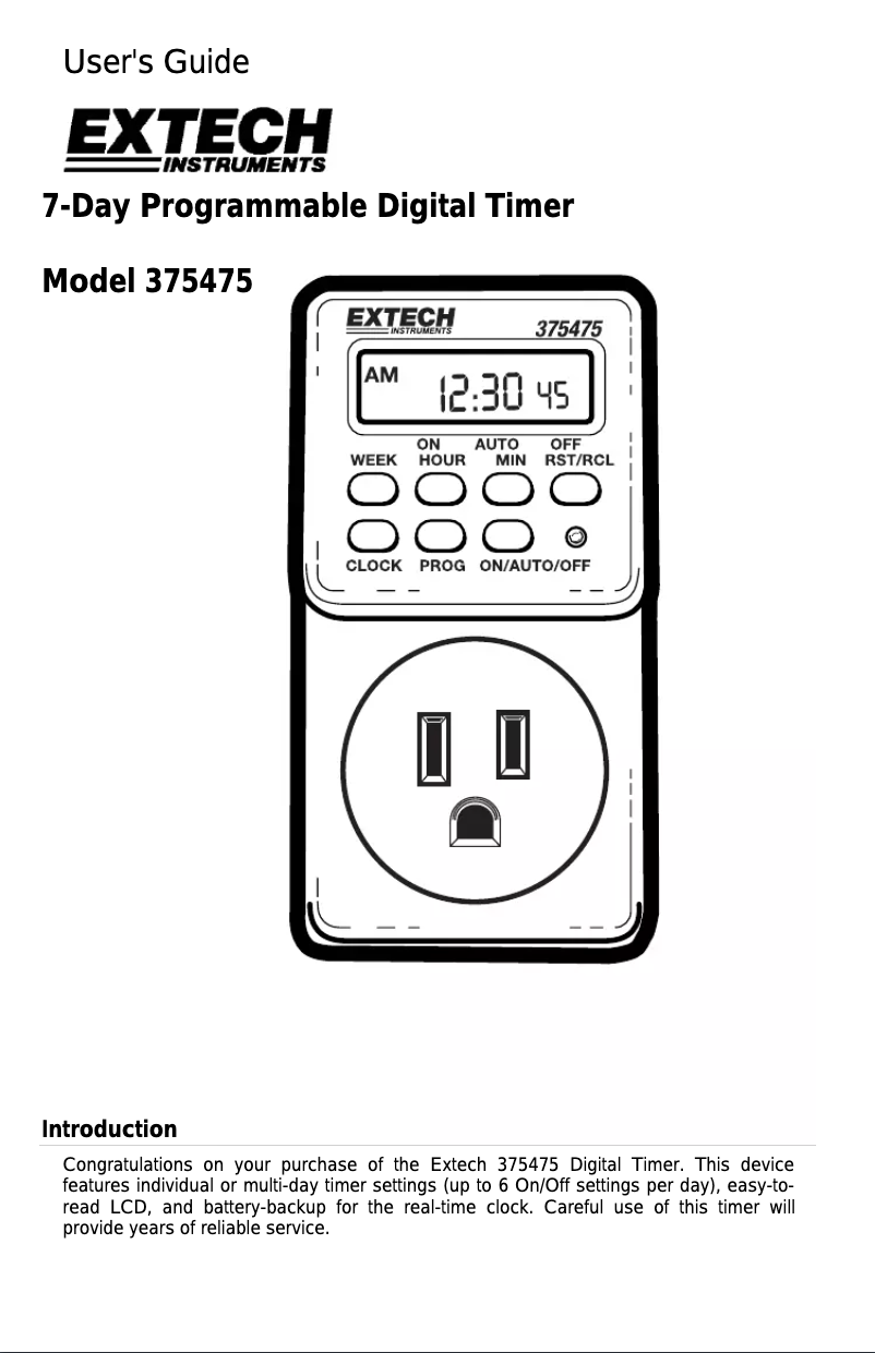 Imagen de la primera página del manual del dispositivo 375475