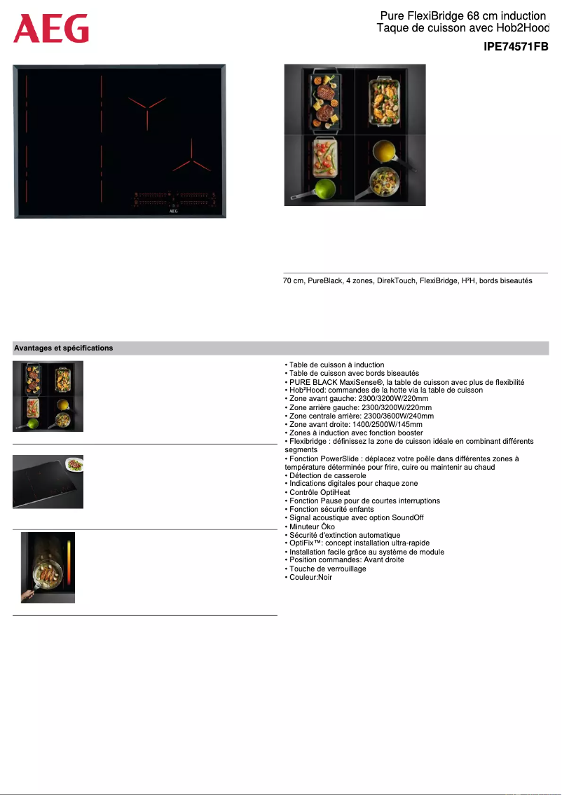 Página nº 1 - Ficha técnica AEG IPE74571FB
