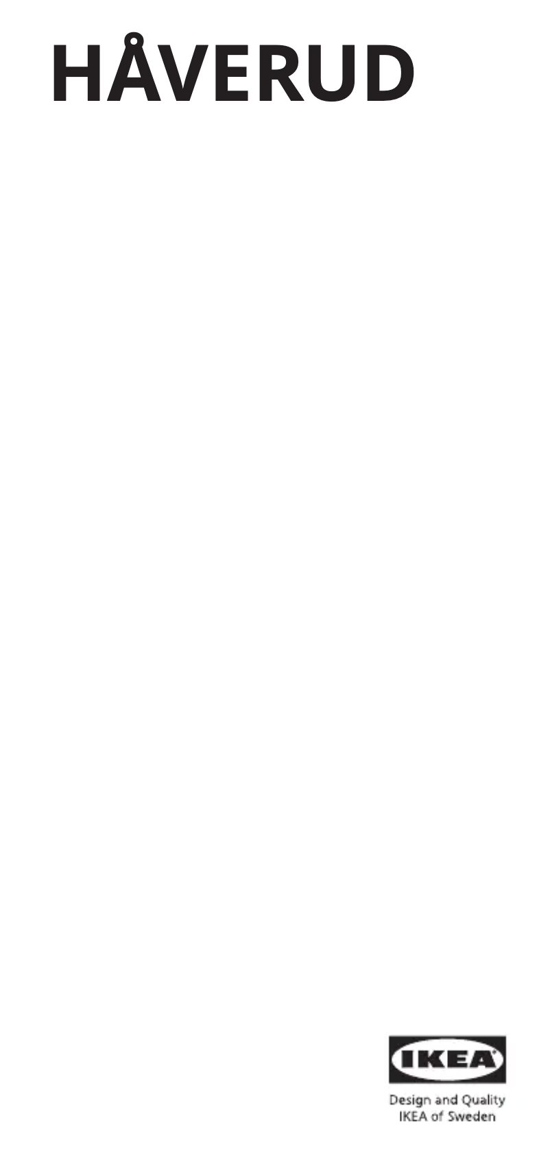 Imagen de la primera página del manual del dispositivo HÅVERUD 405.042.54