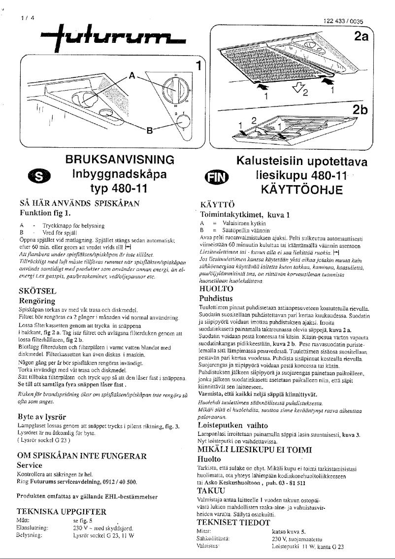 Página 1 del manual Manual de usuario Futurum 480-11