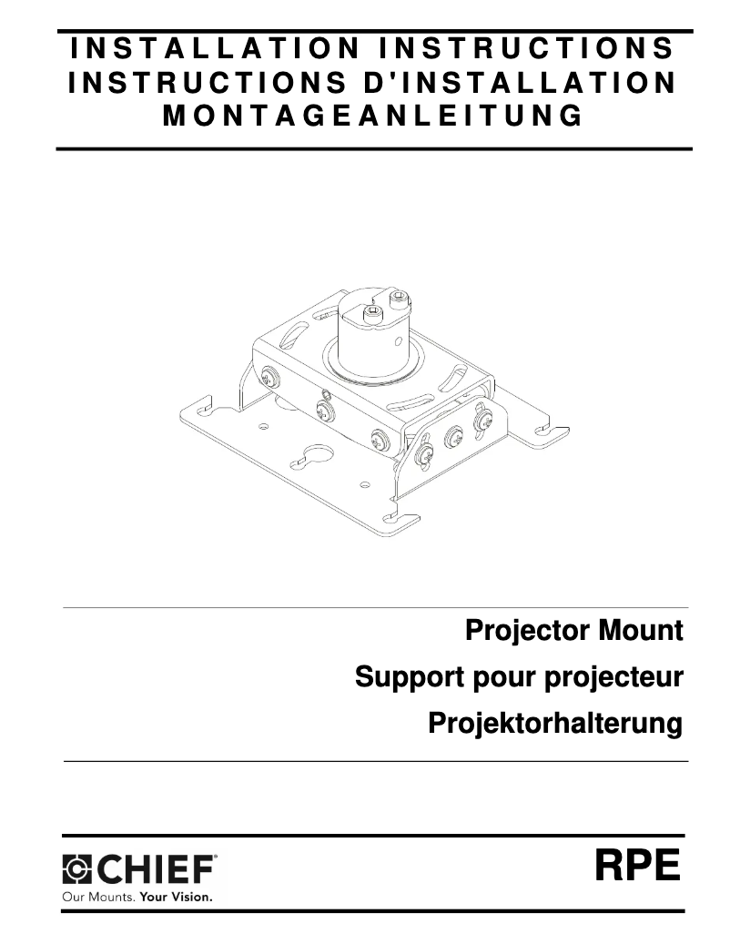 Página 1 del manual Manual de usuario Chief RPEUW