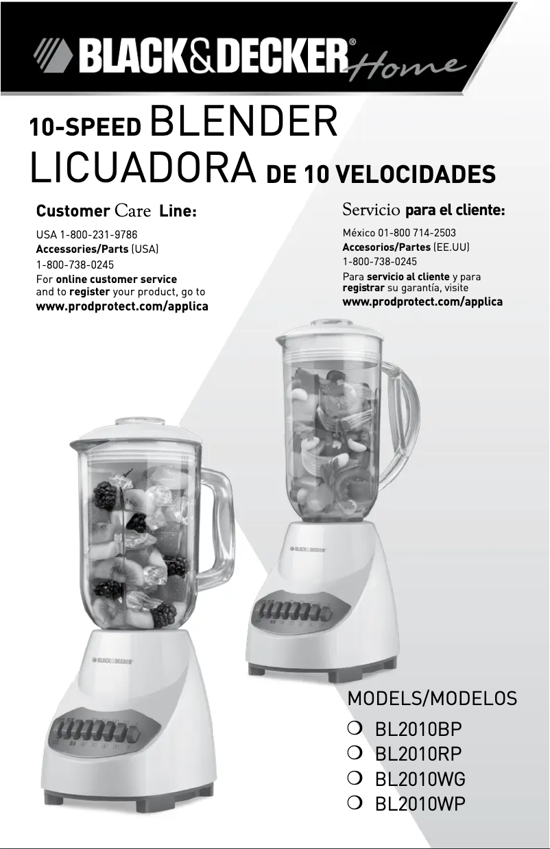 Imagen de la primera página del manual del dispositivo BL2010BG