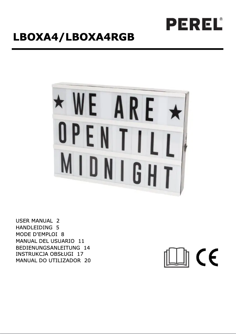 Imagen de la primera página del manual del dispositivo LBOXA4