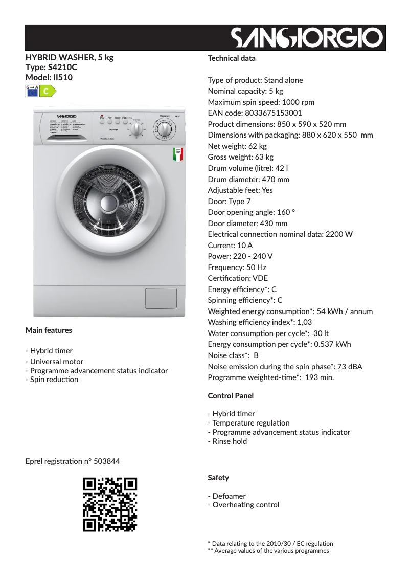 Imagen de la primera página del manual del dispositivo S4210C
