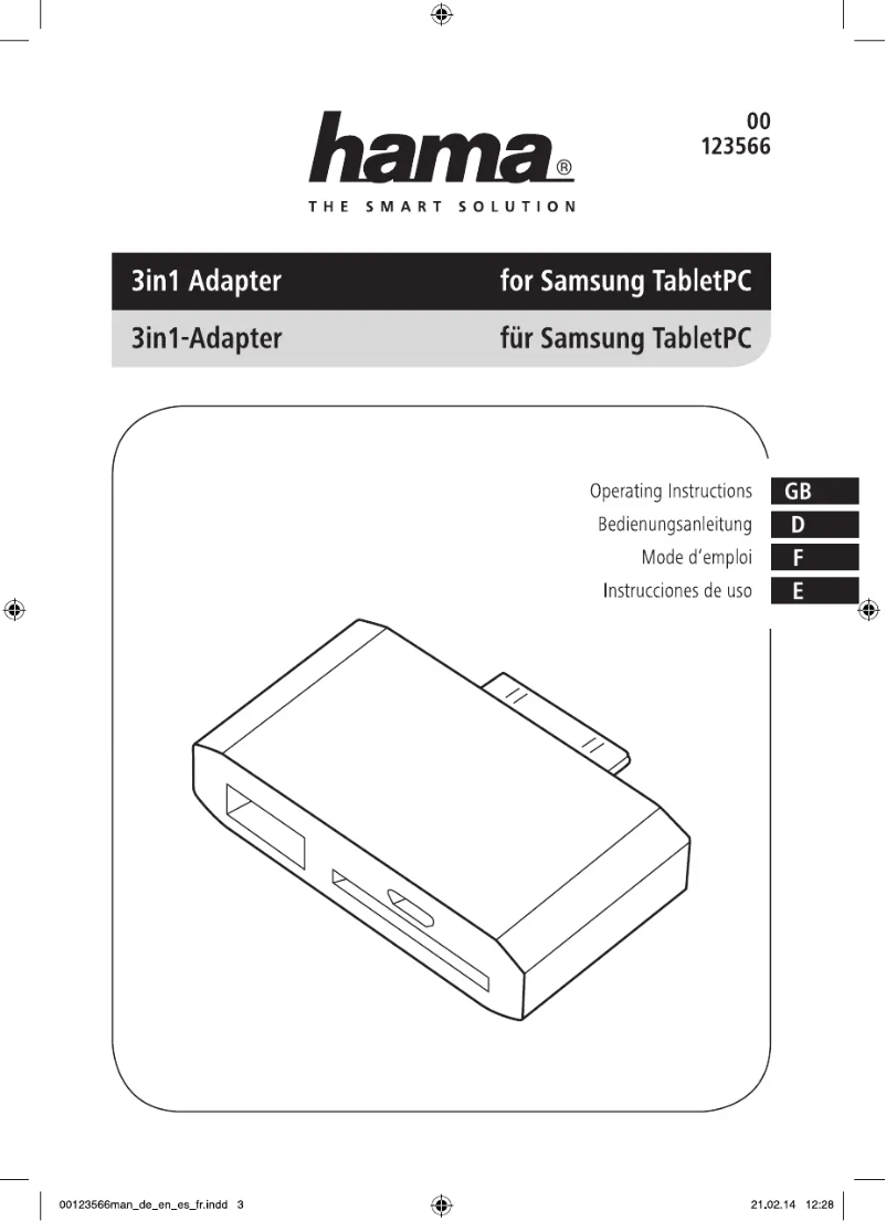 Imagen de la primera página del manual del dispositivo 00123566