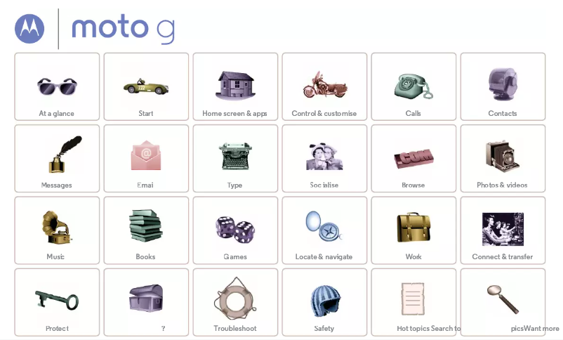 Página 1 del manual Manual de usuario Motorola Moto G XT1068