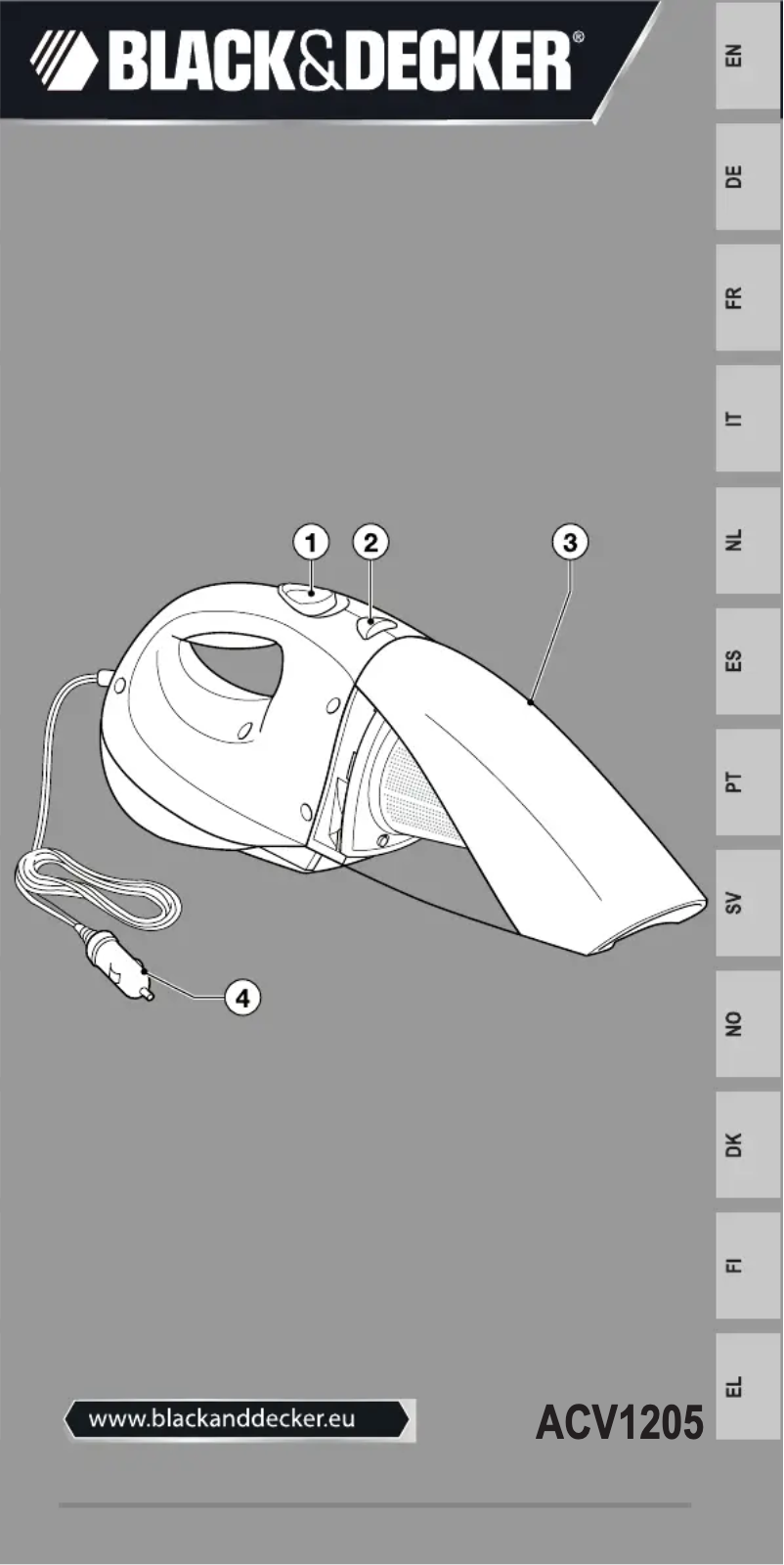 Imagen de la primera página del manual del dispositivo ACV1205
