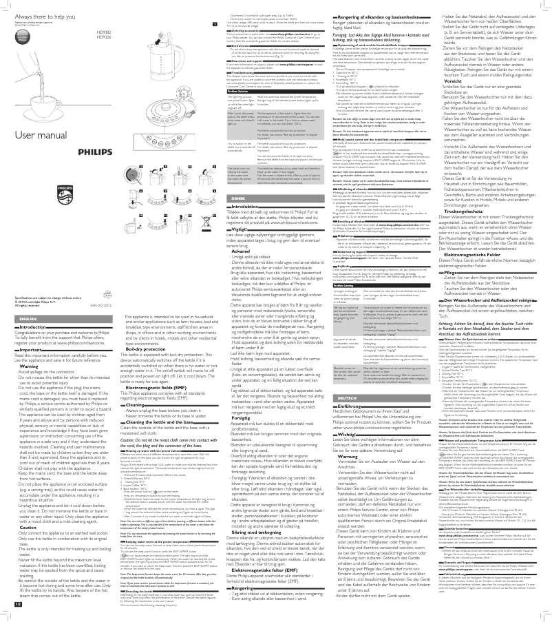 Página 1 del manual Manual de usuario Philips Avance Collection HD9382
