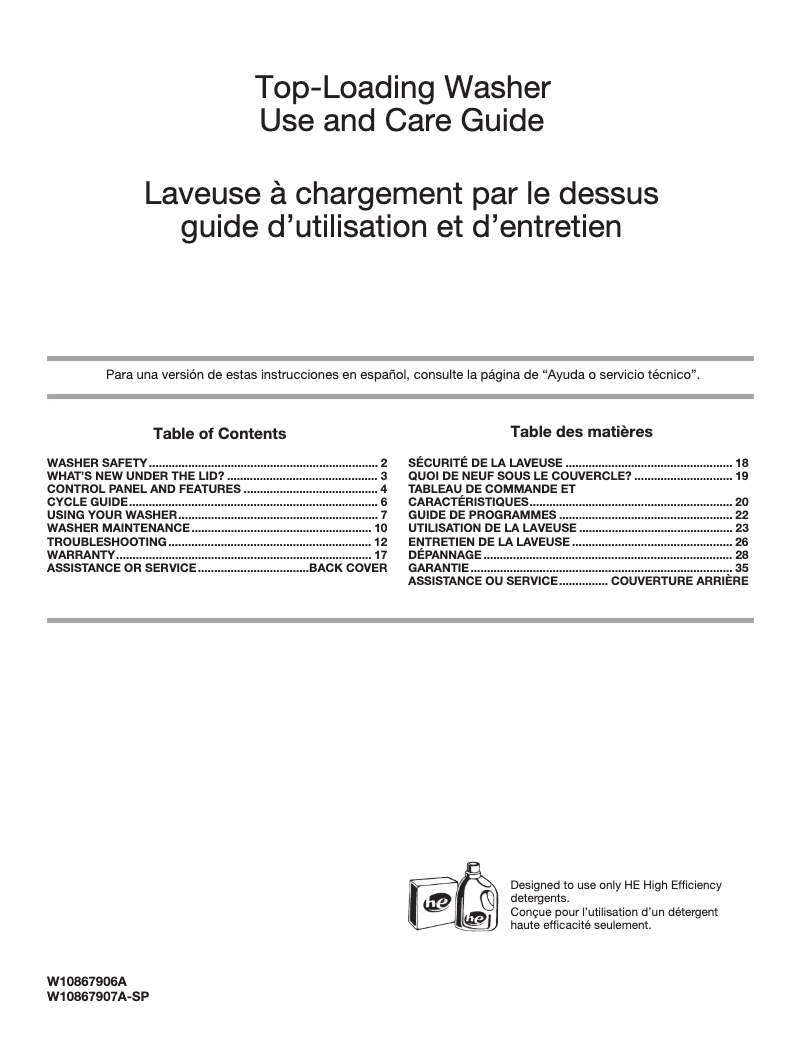 Imagen de la primera página del manual del dispositivo RTW4516F
