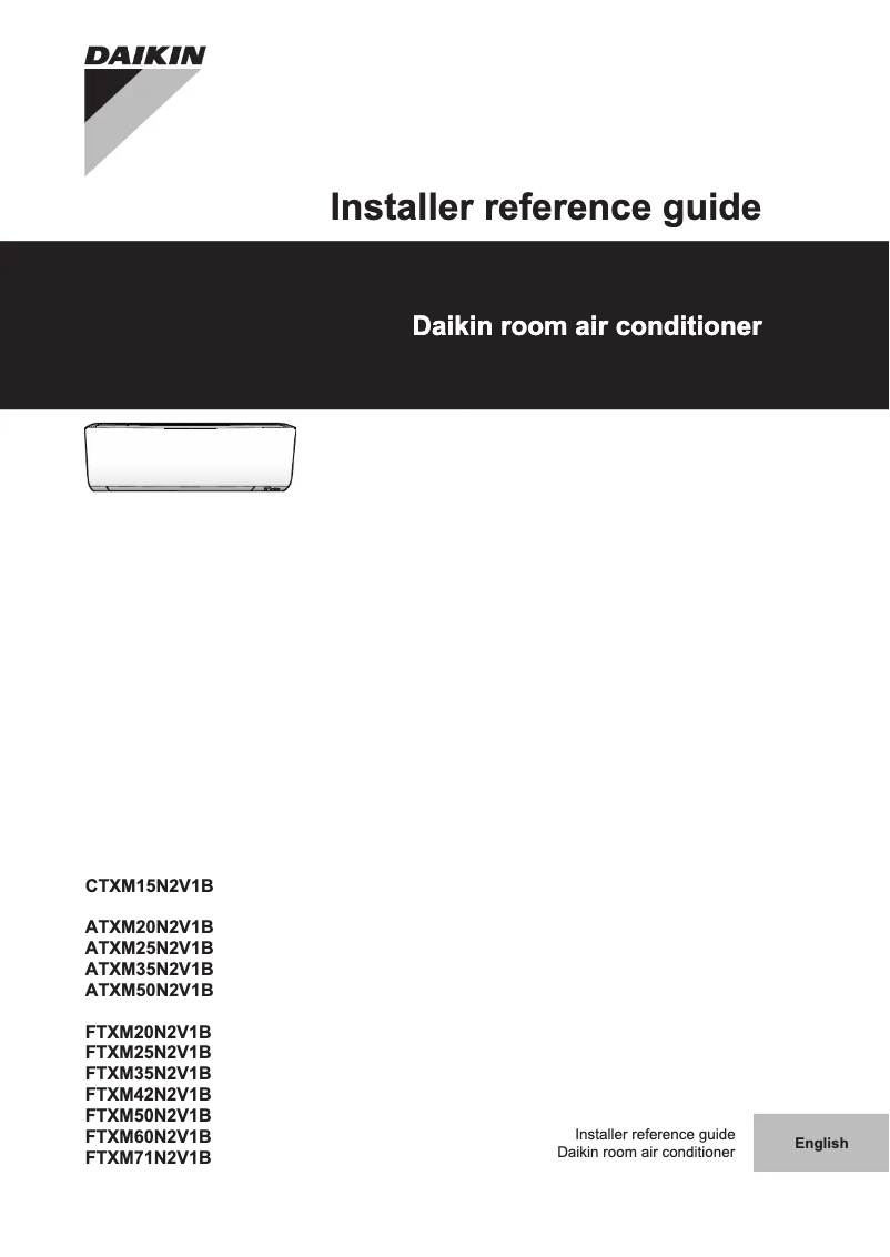 Página 1 del manual Guía de instalación Daikin ATXM20N2V1B