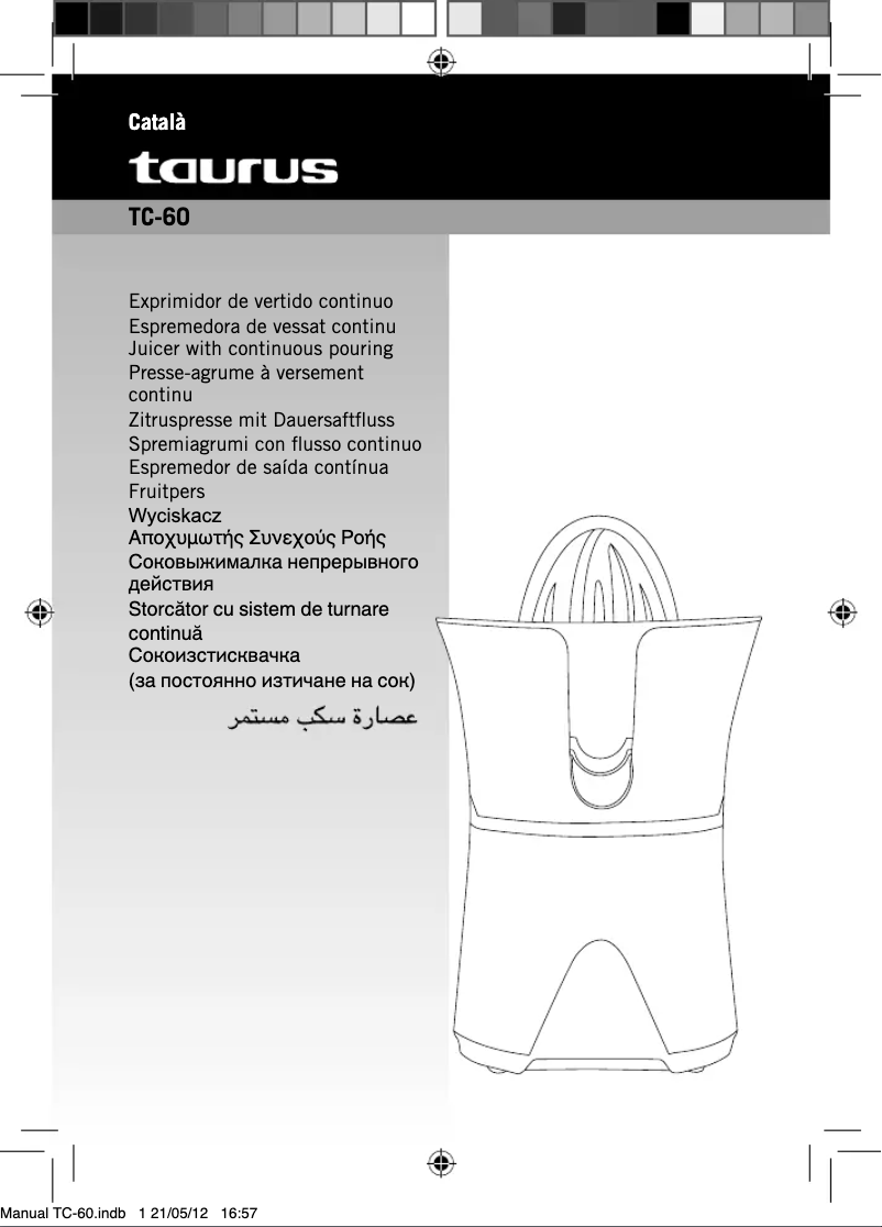 Página 1 del manual Manual de usuario Taurus TC-60