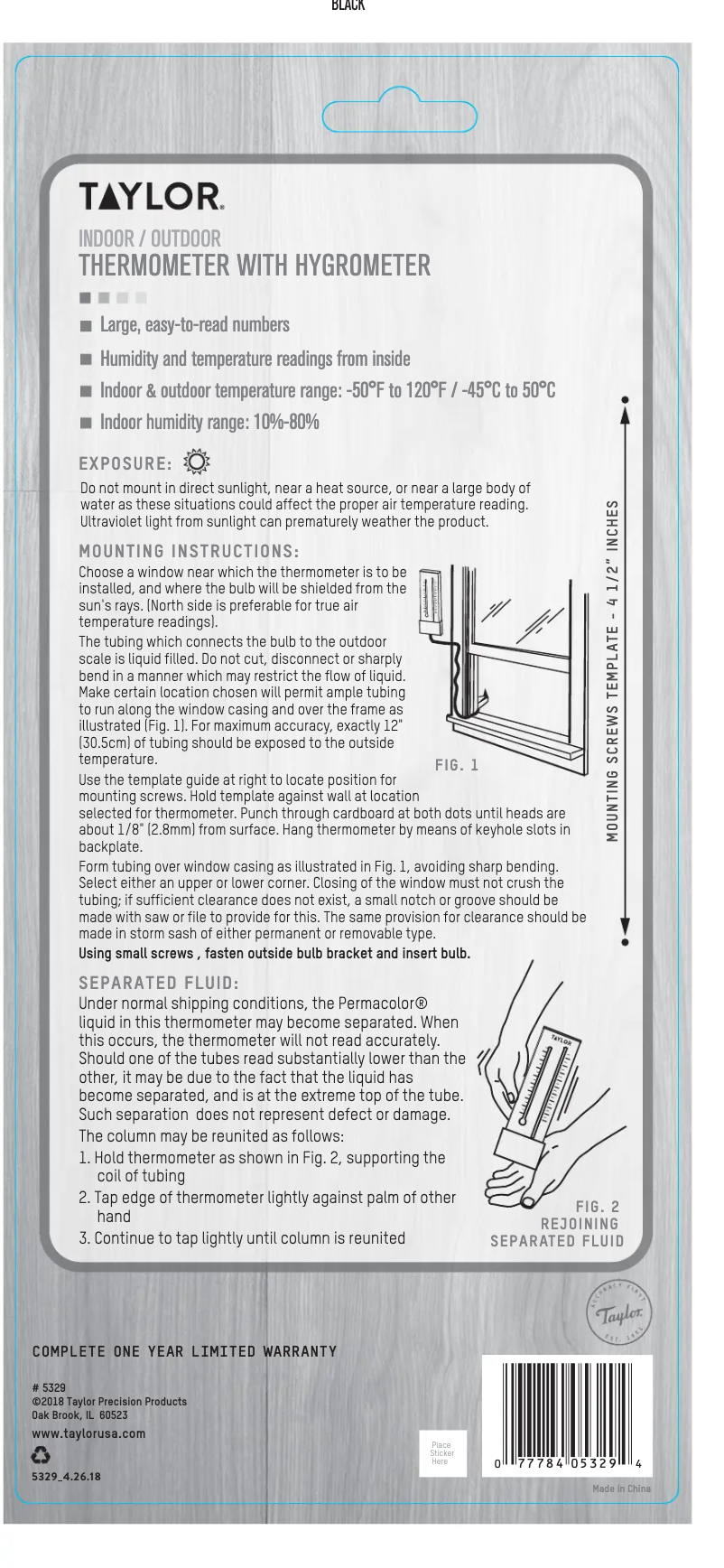 Página 1 del manual Manual de usuario Taylor 5329