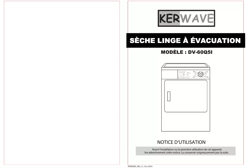 Imagen de la primera página del manual del dispositivo DV-60Q5I