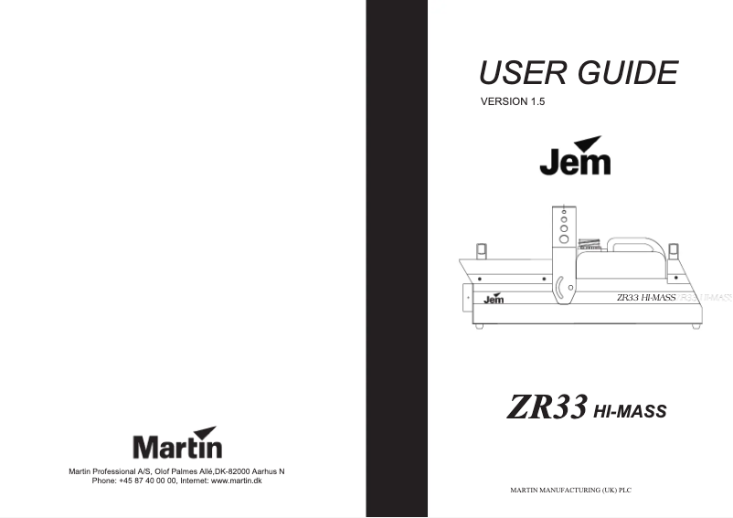 Página 1 del manual Manual de usuario Martin Jem ZR33 Hi-Mass