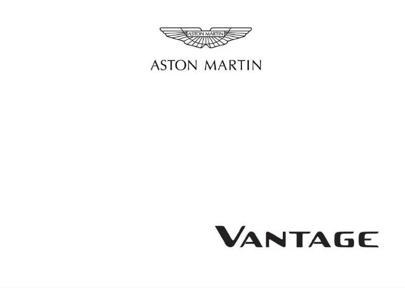 Página 1 del manual Manual de usuario Aston Martin Vantage (2020)