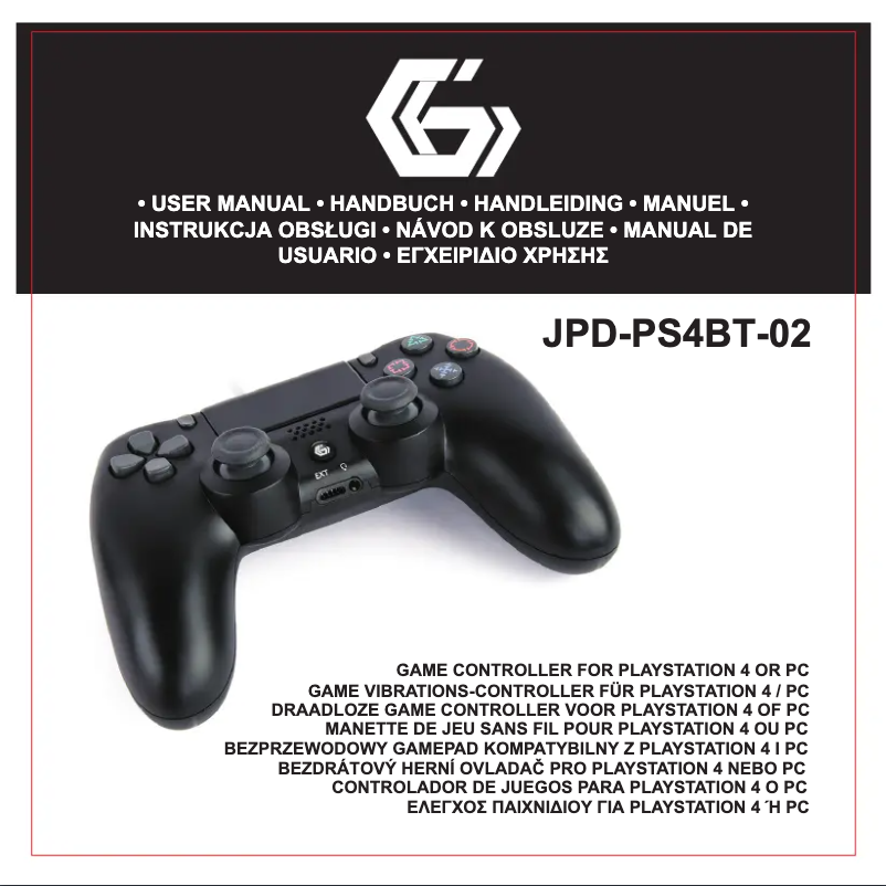 Página nº 1 - Manual de usuario GMB Gaming JPD-PS4BT-02