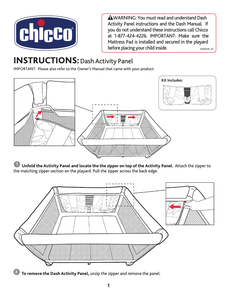 Imagen de la primera página del manual del dispositivo Dash Play Panel