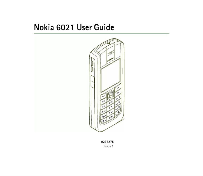 Página nº 1 - Manual de usuario Nokia 6021