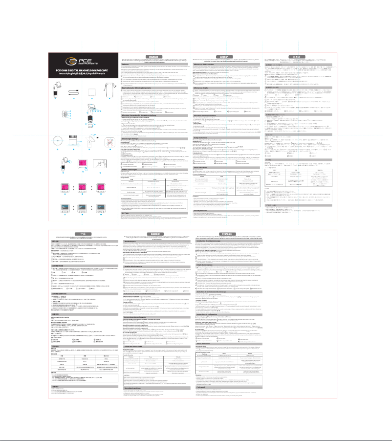 Imagen de la primera página del manual del dispositivo PCE-DHM 5