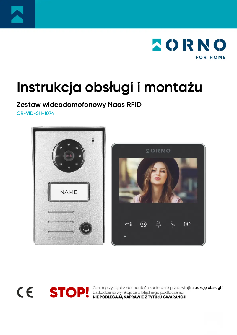 Imagen de la primera página del manual del dispositivo OR-VID-SH-1074MV