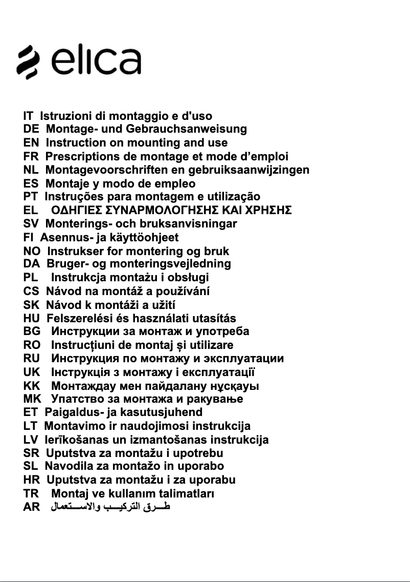 Imagen de la primera página del manual del dispositivo ELITE 14 PRF0098879B