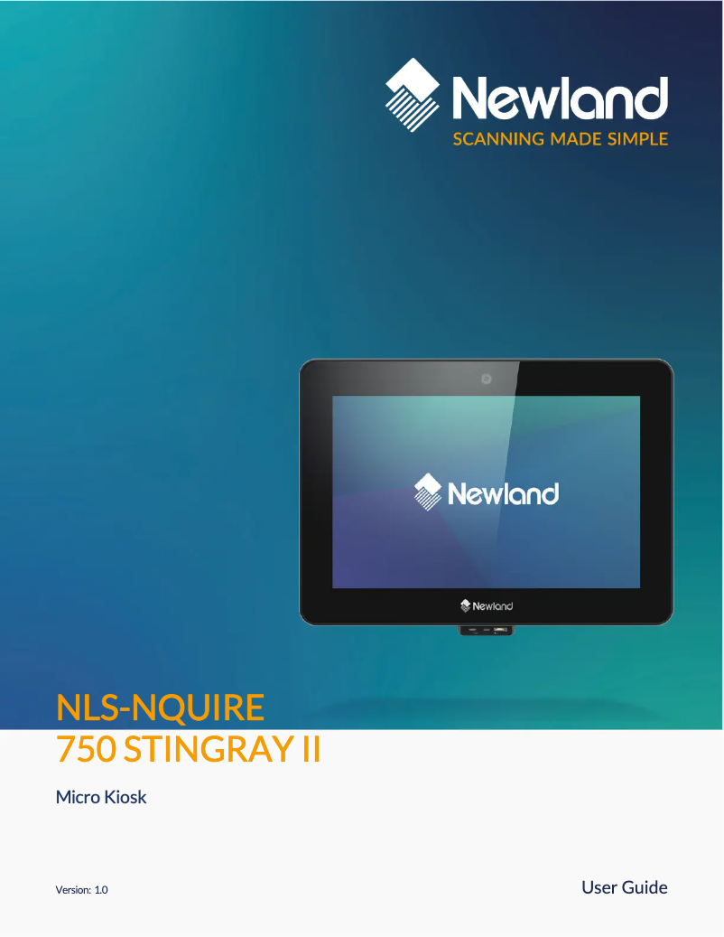 Página nº 1 - Manual de usuario Newland NQuire 750 Stingray II