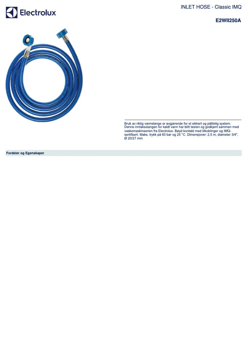 Imagen de la primera página del manual del dispositivo E2WII250A