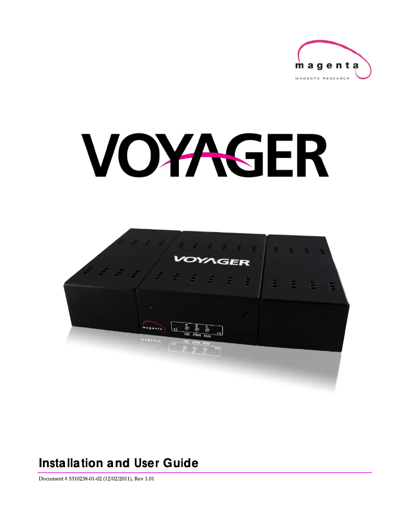 Página 1 del manual Manual de usuario TV One 2211108-01