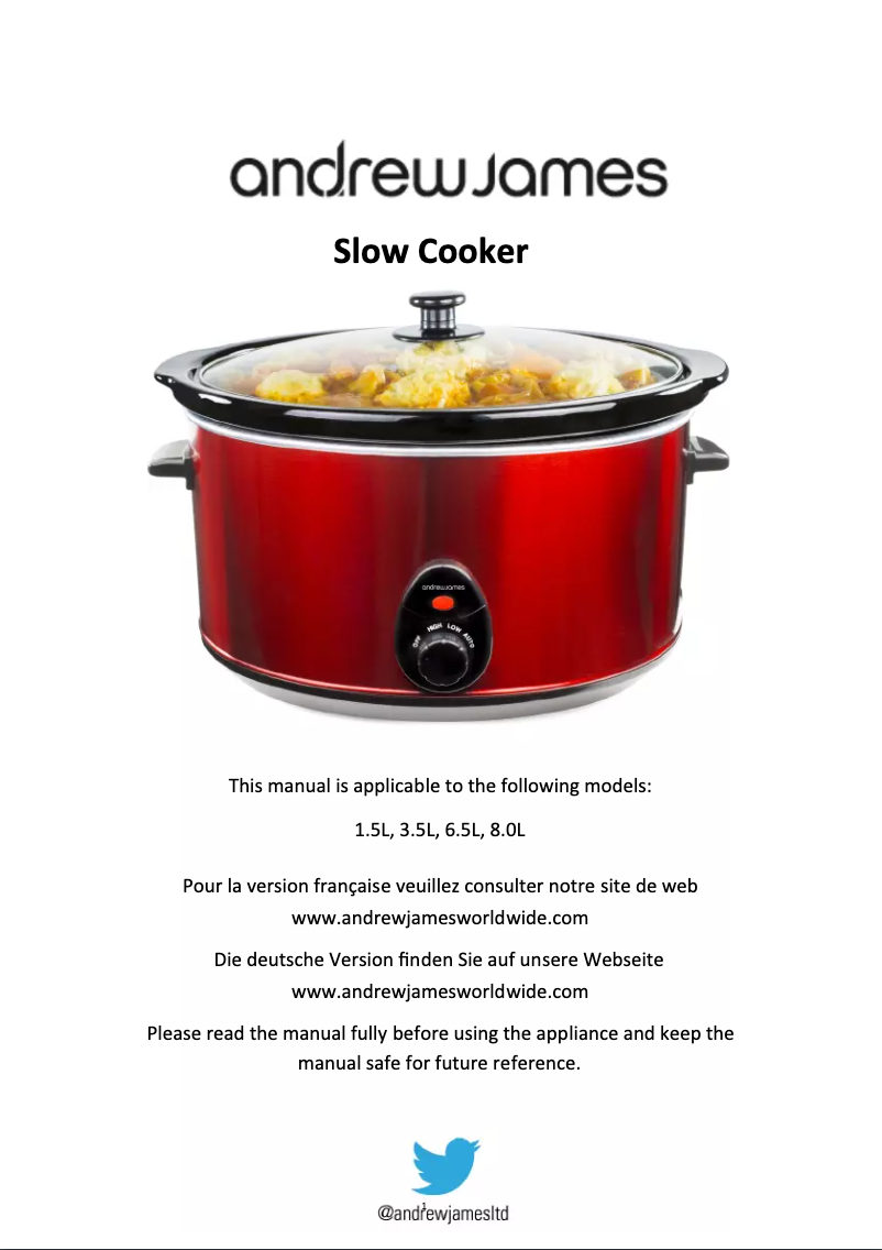 Página 1 del manual Manual de usuario Andrew James 3.5L