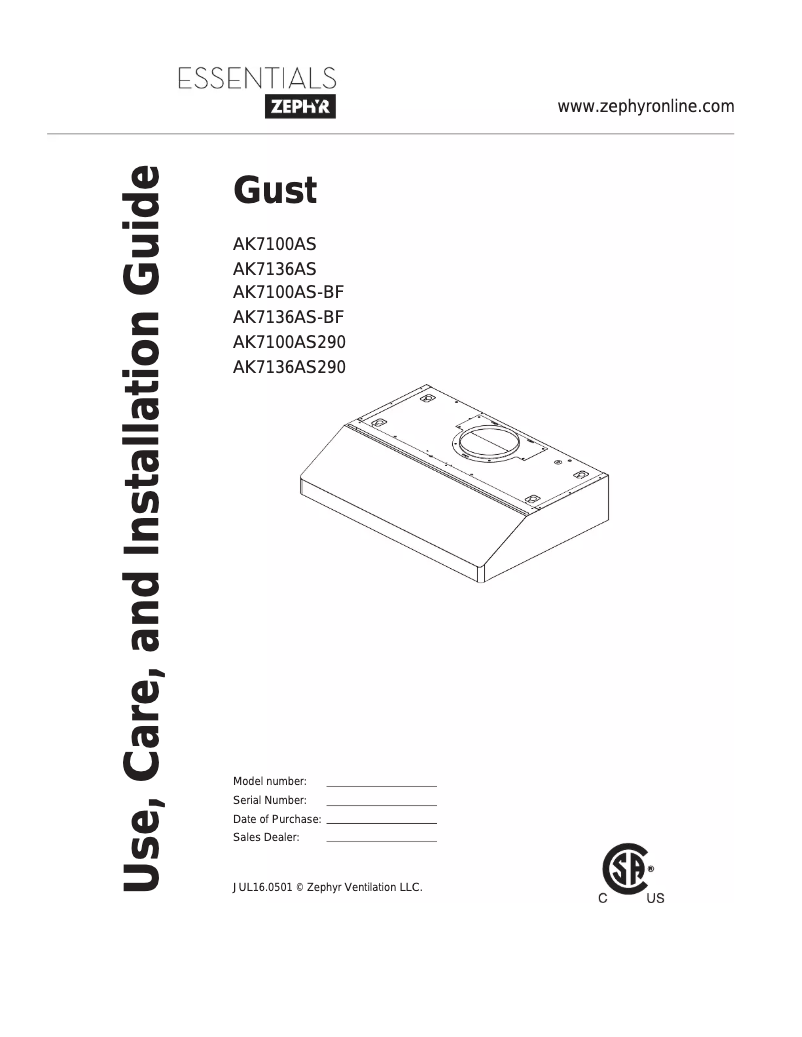 Imagen de la primera página del manual del dispositivo AK7100AS290