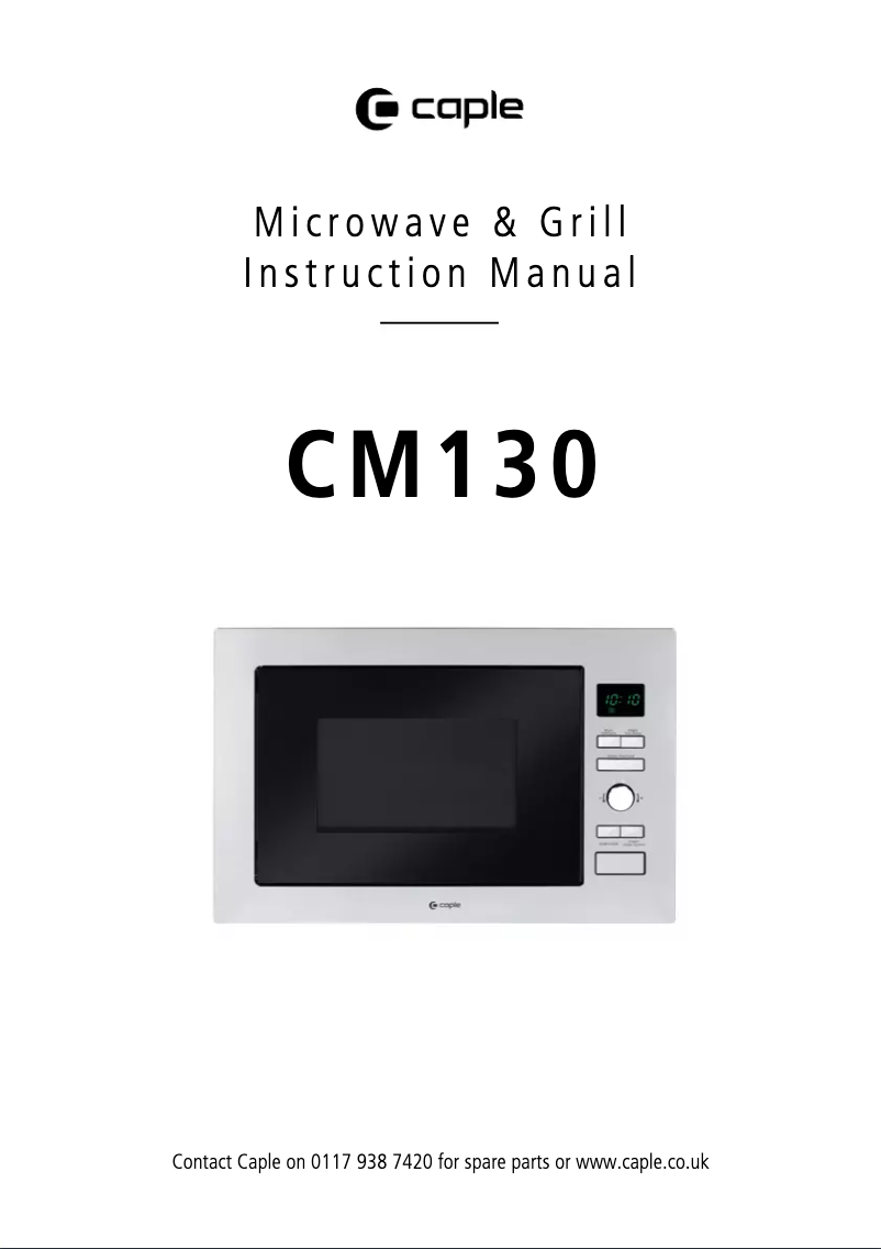 Imagen de la primera página del manual del dispositivo CM130