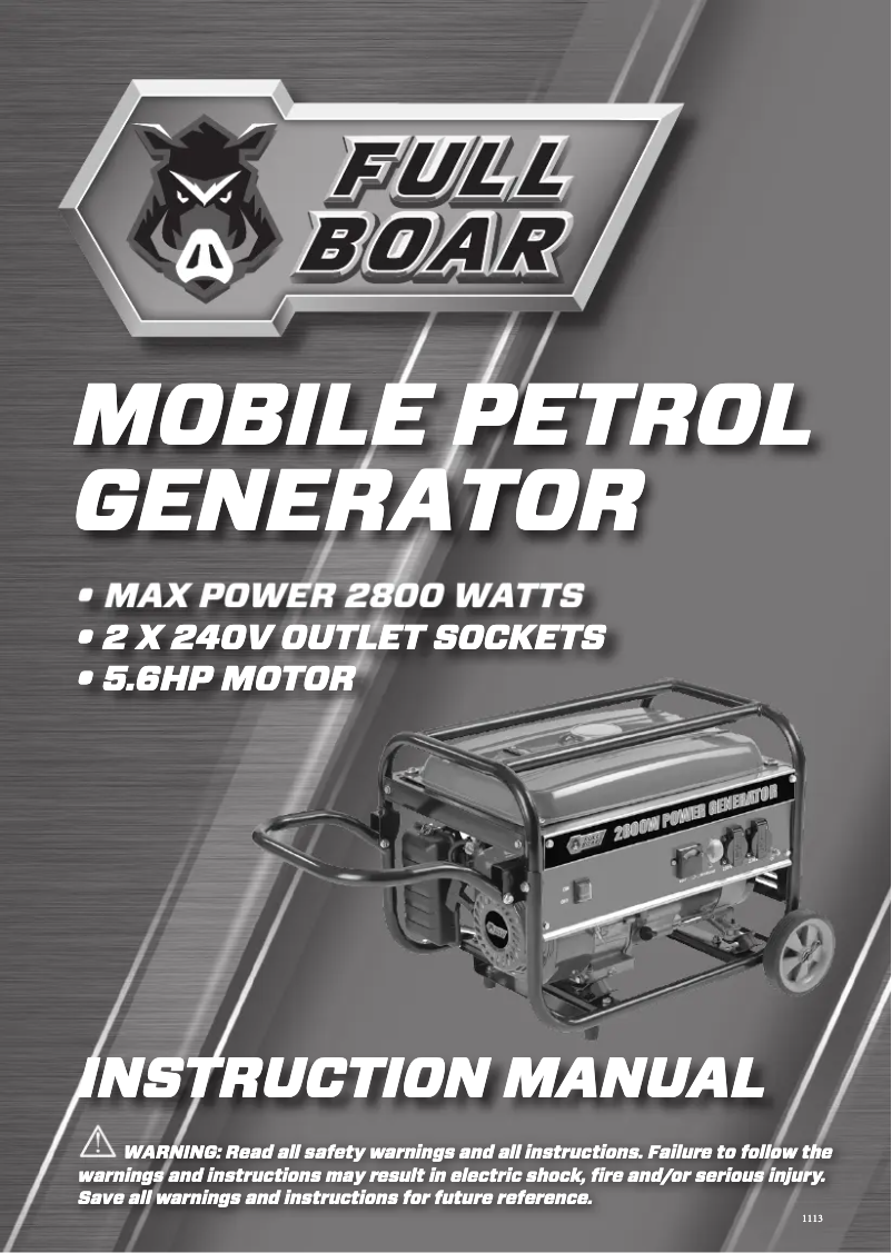 Página 1 del manual Manual de usuario Full Boar FBT-3000