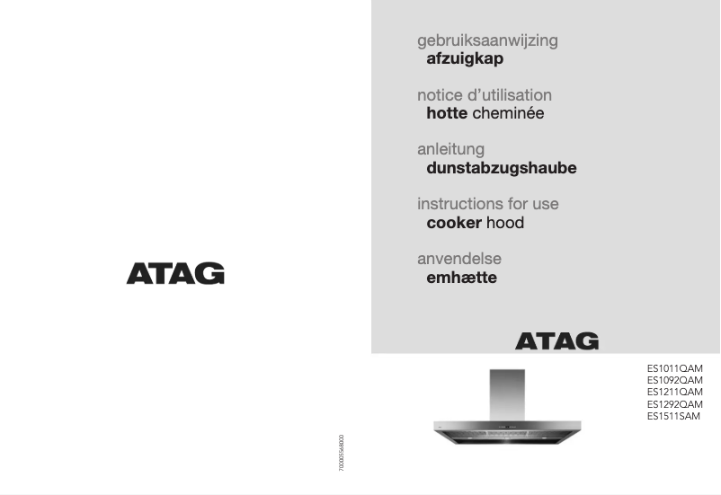 Página 1 del manual Manual de usuario Atag ES1511SAM