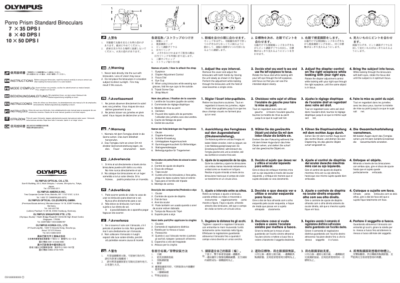Página nº 1 - Manual de usuario Olympus Trooper 7x35 DPS I