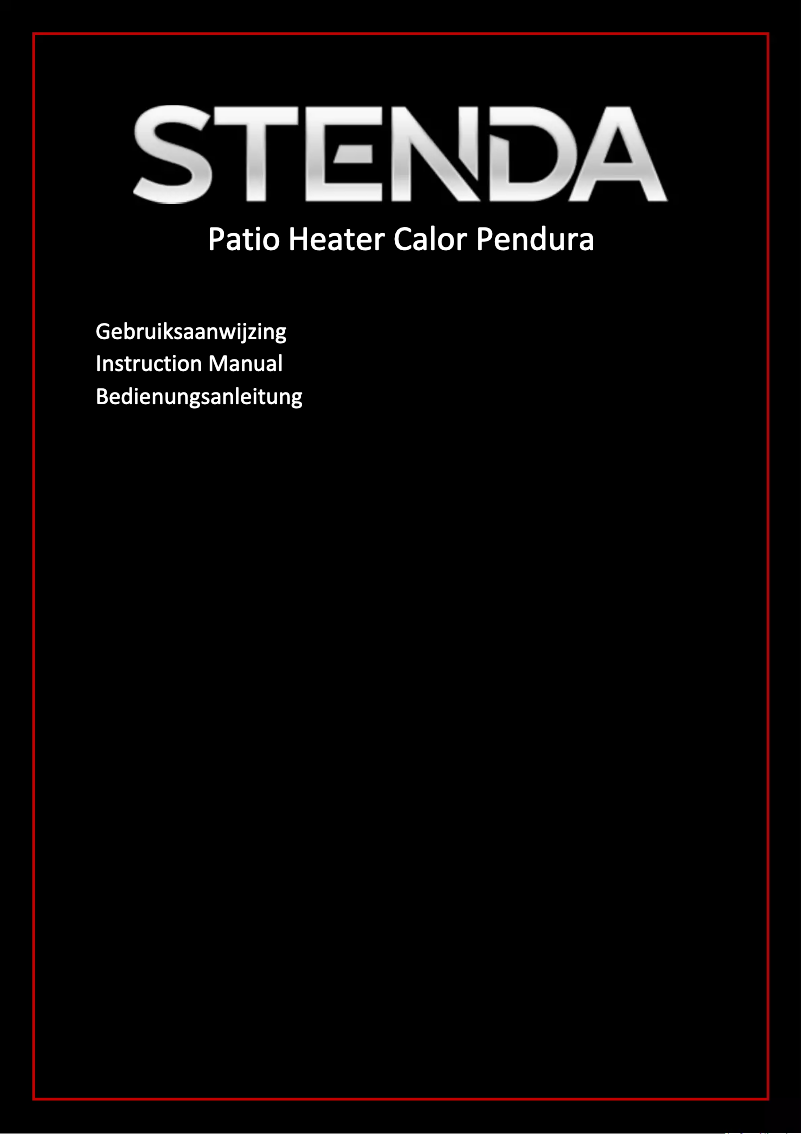 Página 1 del manual Manual de usuario Stenda Patio Heater Calor Pendura