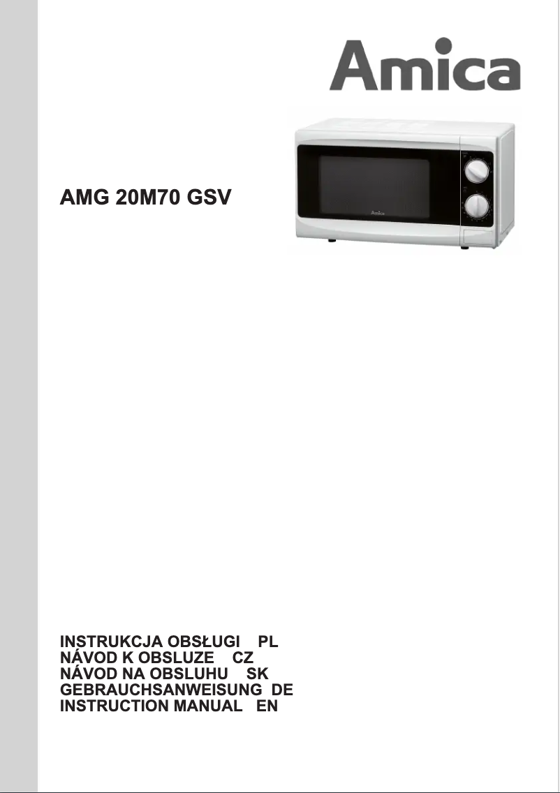 Imagen de la primera página del manual del dispositivo AMG20M70GSV