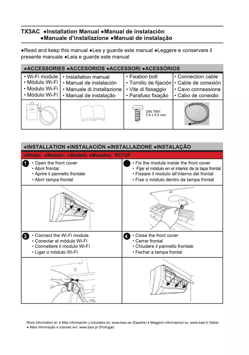 Página 1 del manual Manual de usuario Baxi R-32 LSG50