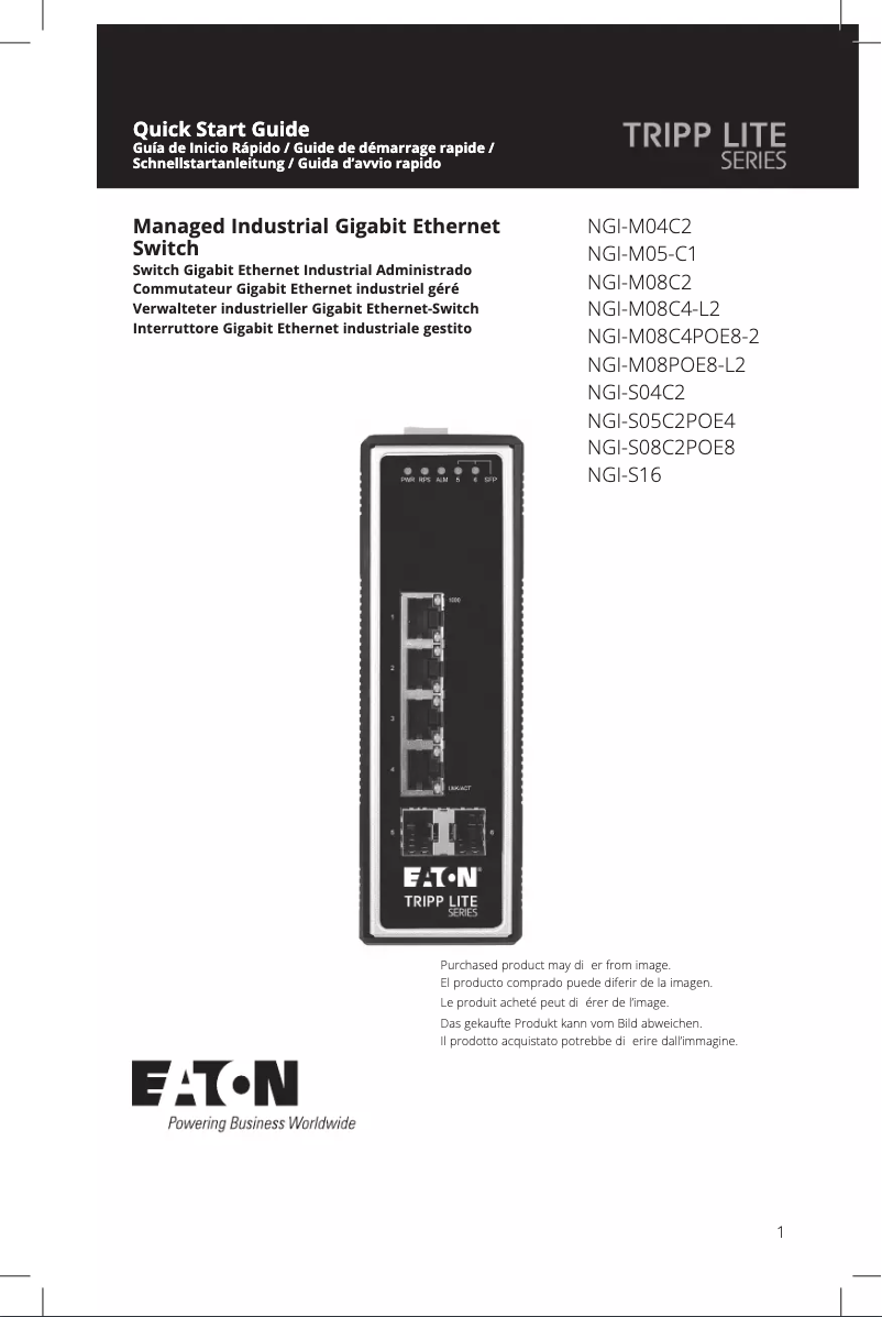 Imagen de la primera página del manual del dispositivo NGI-M08C4POE8-2