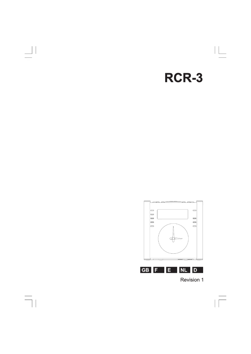 Imagen de la primera página del manual del dispositivo RCR-3